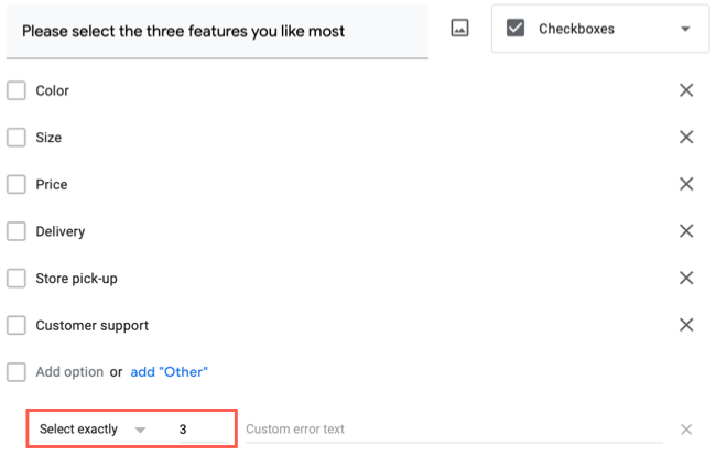 Google Sample Check How to Validate Responses in Google Forms