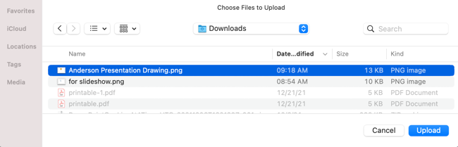 Upload the image drawing