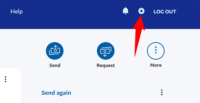 Click the gear icon in the top-right corner.