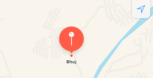 A pin marker in Maps.