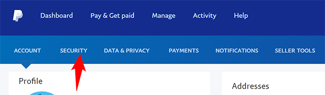Open the "Security" tab.