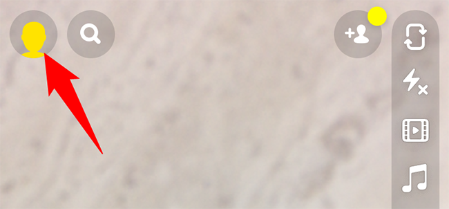 Tap the profile icon in the top-left corner.