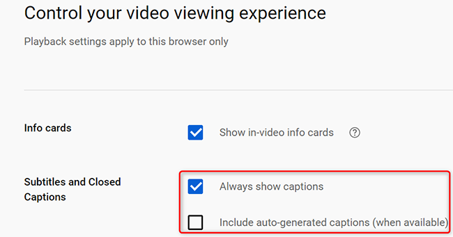 How to Turn On (or Off) Closed Captions on YouTube