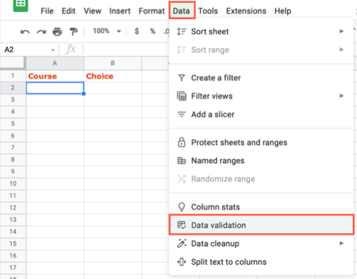 How to Create a Dependent Drop-Down List in Google Sheets