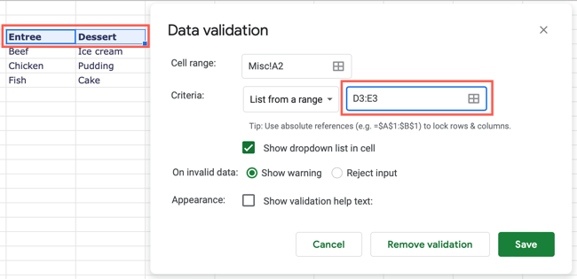 How to Create a Dependent Drop-Down List in Google Sheets