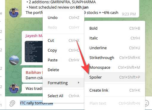 How to Use Spoiler Formatting for Messages in Telegram