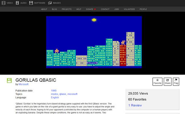 Microsoft Gorillas on the Internet Archive