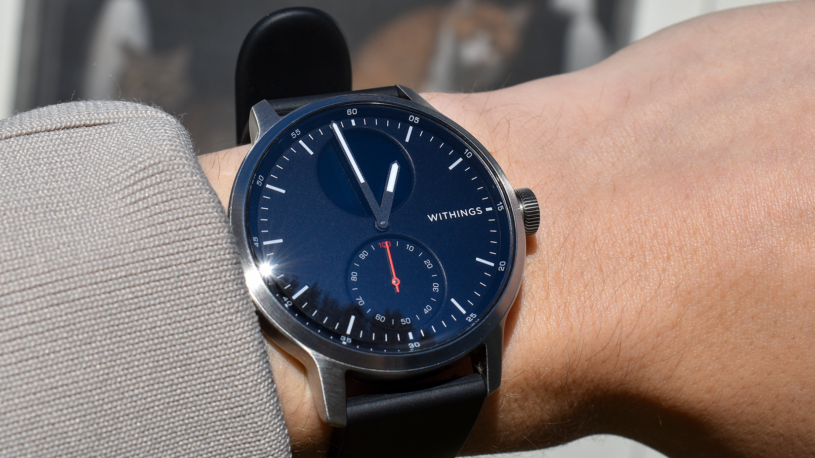 The Withings ScanWatch's massive wrist band.