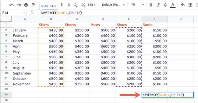 How to Calculate Average in Google Sheets