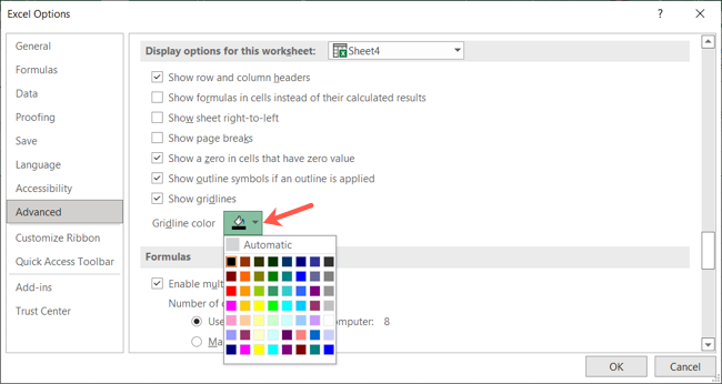 Gridlines Colors How to Make Gridlines Darker in Microsoft Excel