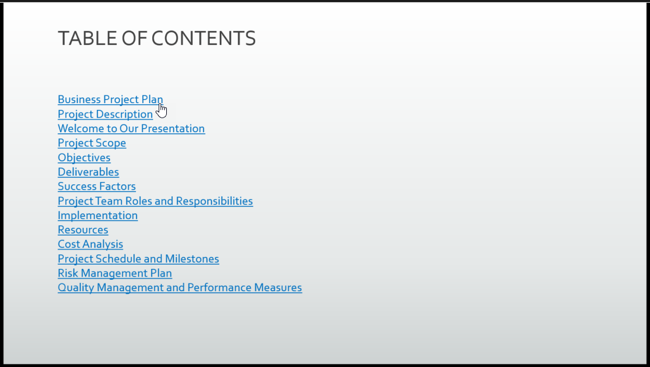 How to Create a Table of Contents in Microsoft PowerPoint