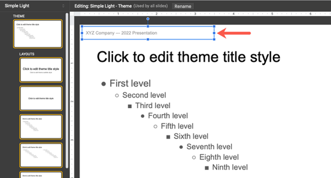 Basic Slide Header How to Add a Header or Footer in Google Slides