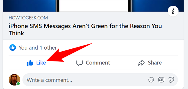 Select the current like or reaction.