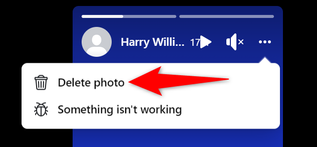 Click "Delete Photo" in the menu.