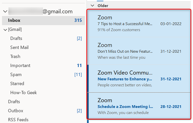 How to Delete Multiple Emails in Microsoft Outlook