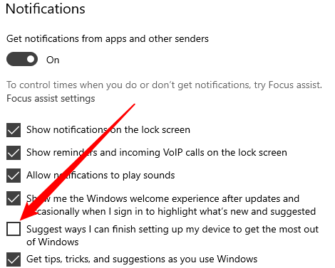 How to Disable "Let's Finish Setting Up Your Device" on Windows