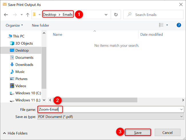 How to Save a Microsoft Outlook Email as a PDF