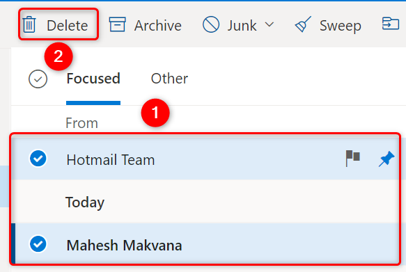 How to Delete Multiple Emails in Microsoft Outlook