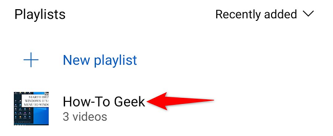 Choose the playlist to remove.