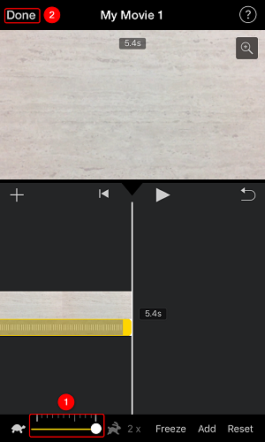 Speed up the video and tap "Done."