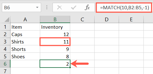 Match Function Example How to Find a Value's Position With MATCH in Microsoft Excel