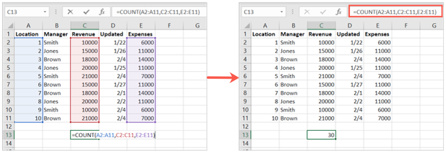 How to Use the COUNT Function in Microsoft Excel