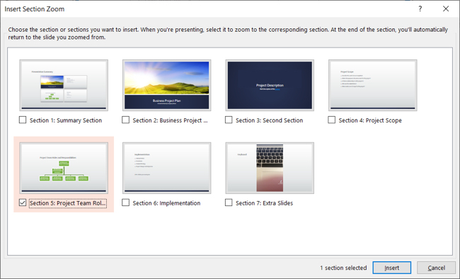 How to Add Section and Slide Zooms in Microsoft PowerPoint