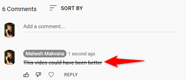 How to Strike Through, Bold, or Italicize Text in YouTube Comments