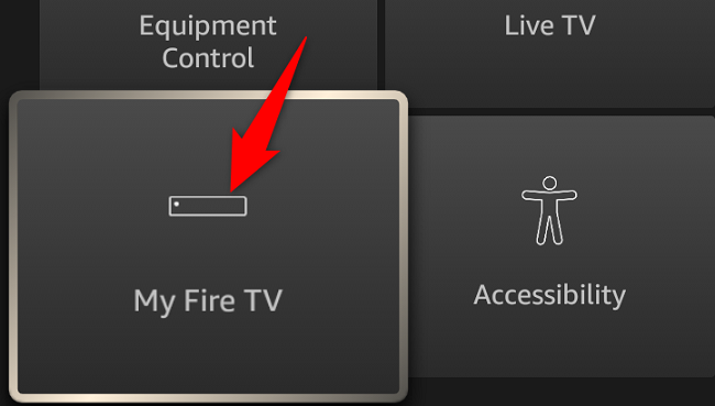 Access the "My Fire TV" option.