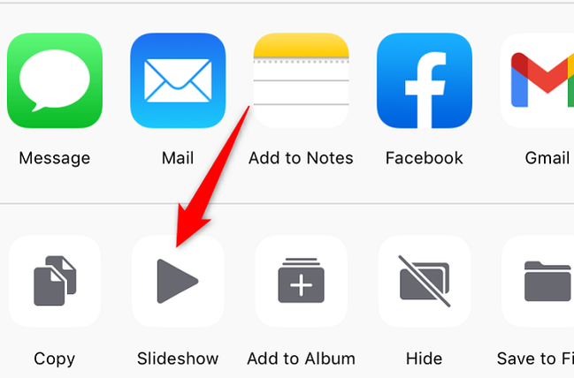 Choose "Slideshow" in the menu.