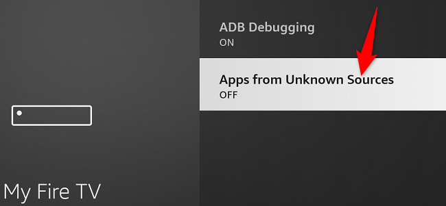 Select "Apps From Unknown Sources."