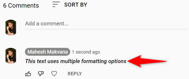 How to Strike Through, Bold, or Italicize Text in YouTube Comments