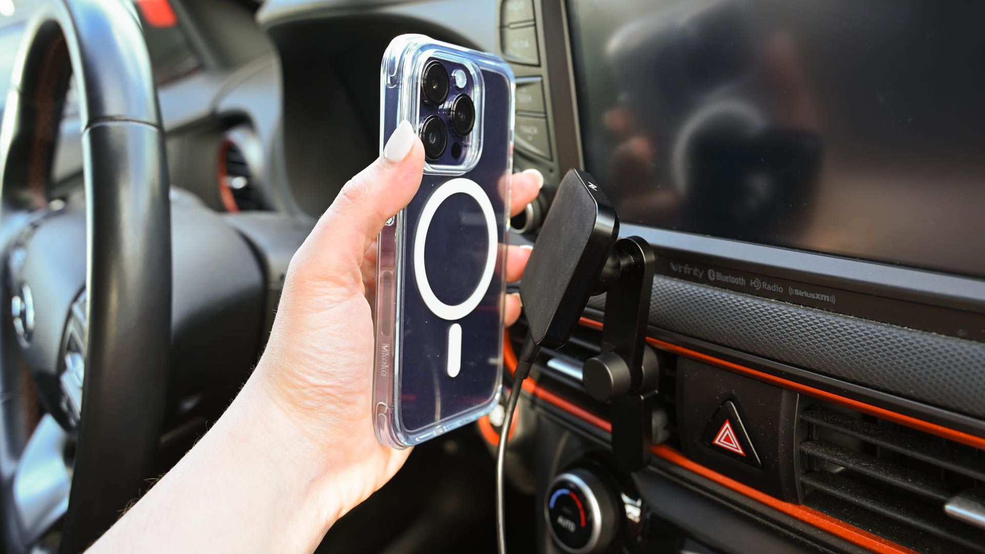 Satechi Magnetic Wireless Car Charger (Qi Wireless Charging) 7.5W Air Vent Mount - Compatible with iPhone 17, 16, 15 to 12 Series and More