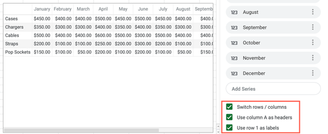 How to Make a Table in Google Sheets Using a Table Chart