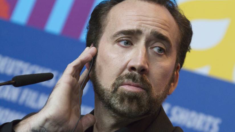 Closeup of actor Nicolas Cage.