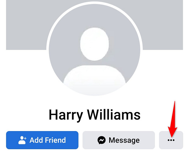 Tap the three dots on the profile page.