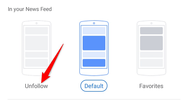Select "Unfollow" from the menu.