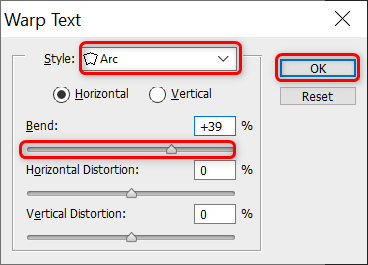curved writing photoshop
