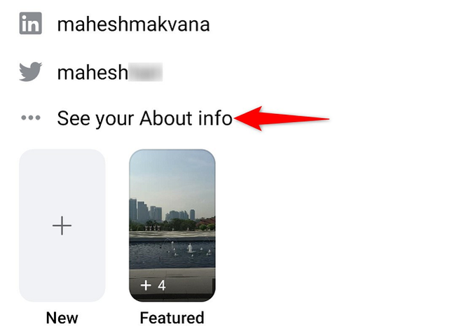 Tap "See Your About Info."