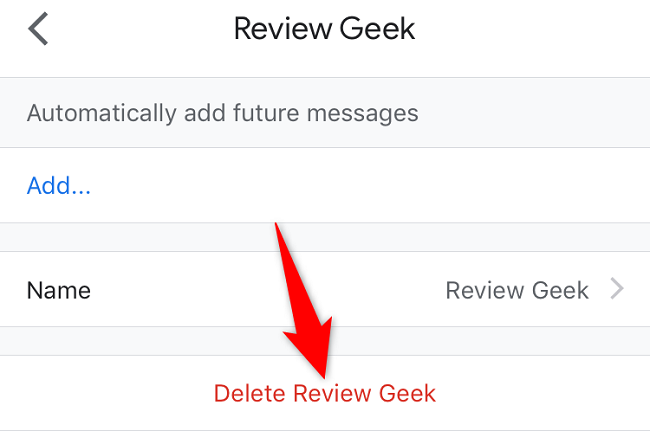 Select "Delete [Folder Name]" at the bottom.