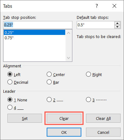 How to Add, Edit, and Remove Tab Stops in Microsoft Word