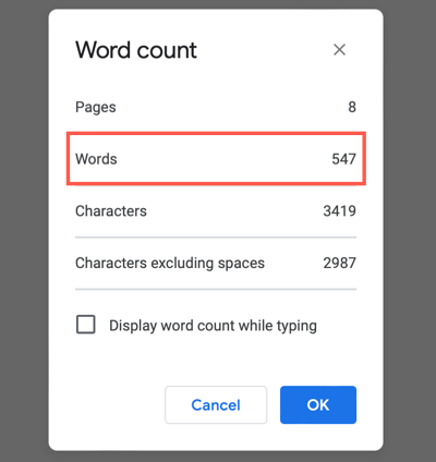 Word Count Indocument How to Check Word Count in Google Docs