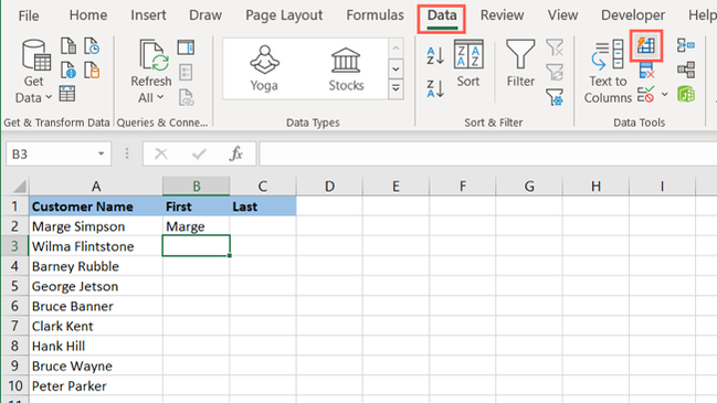 Flash Fill Button 7 Handy Microsoft Excel Features You May Have Missed