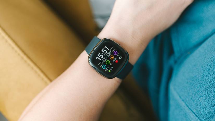 Fitbit fitness tracker.