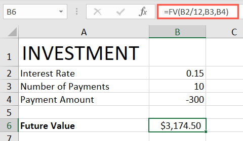 Excel Fv Function Example How to Use the FV Function in Excel