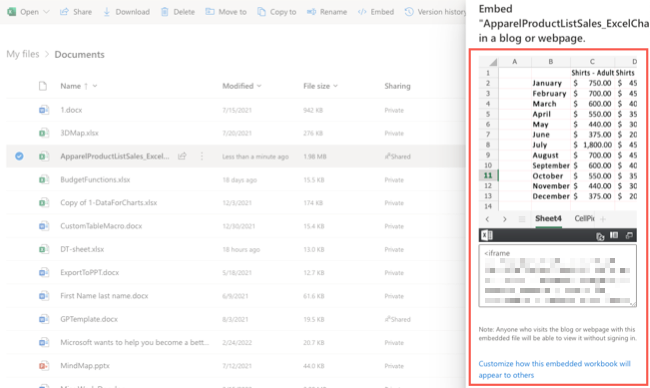 How to Embed a Microsoft Excel Sheet on Your Blog or Site