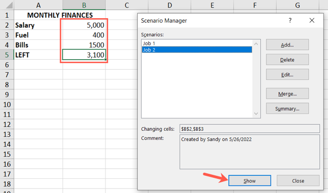 How to Use the Scenario Manager in Microsoft Excel
