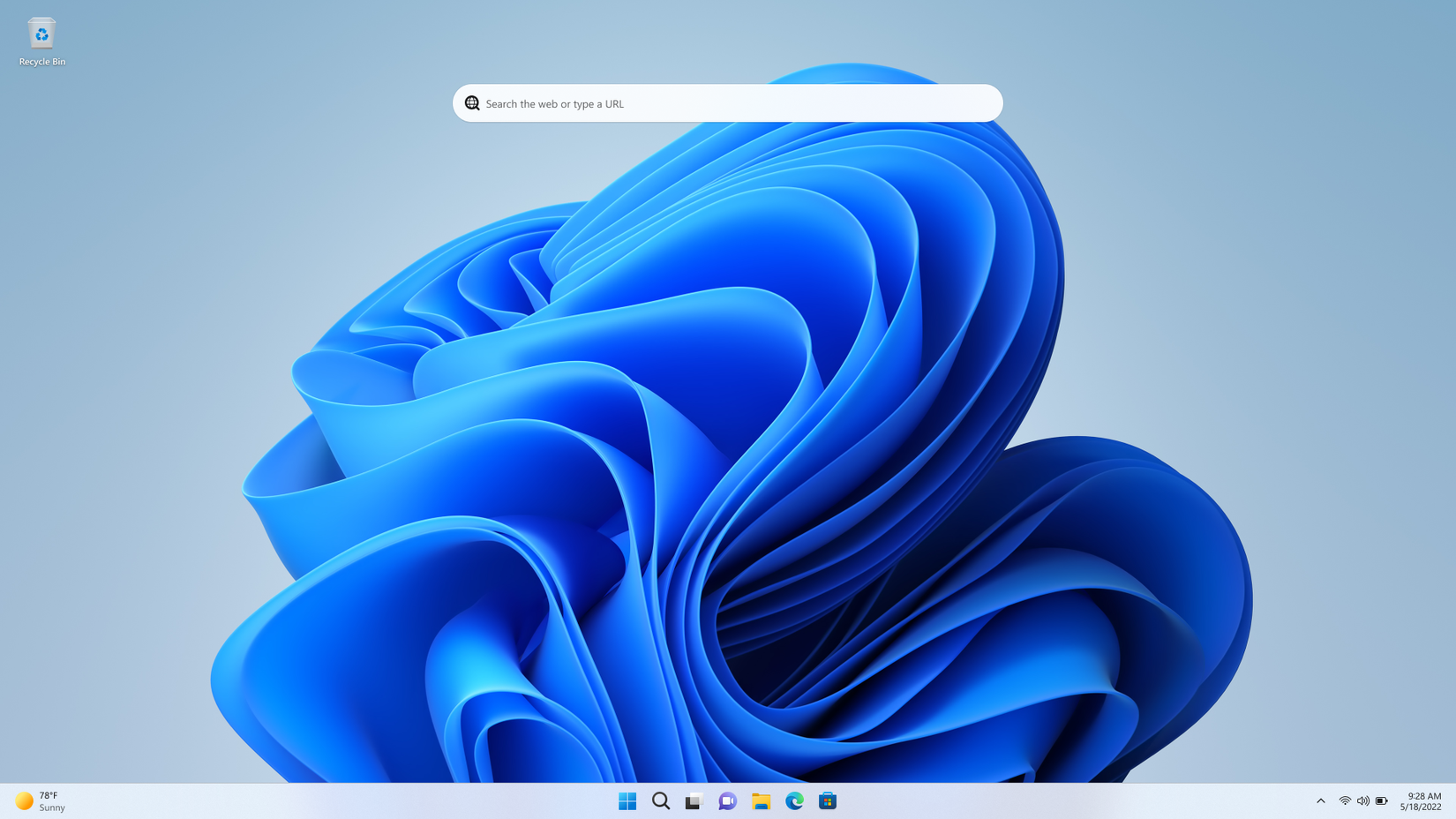 Windows 11 screenshot with search bar visible on desktop