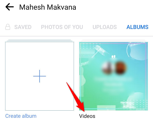 Choose the "Videos" album.