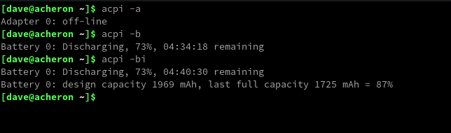 How to Check a Linux Laptop's Battery From the Command Line